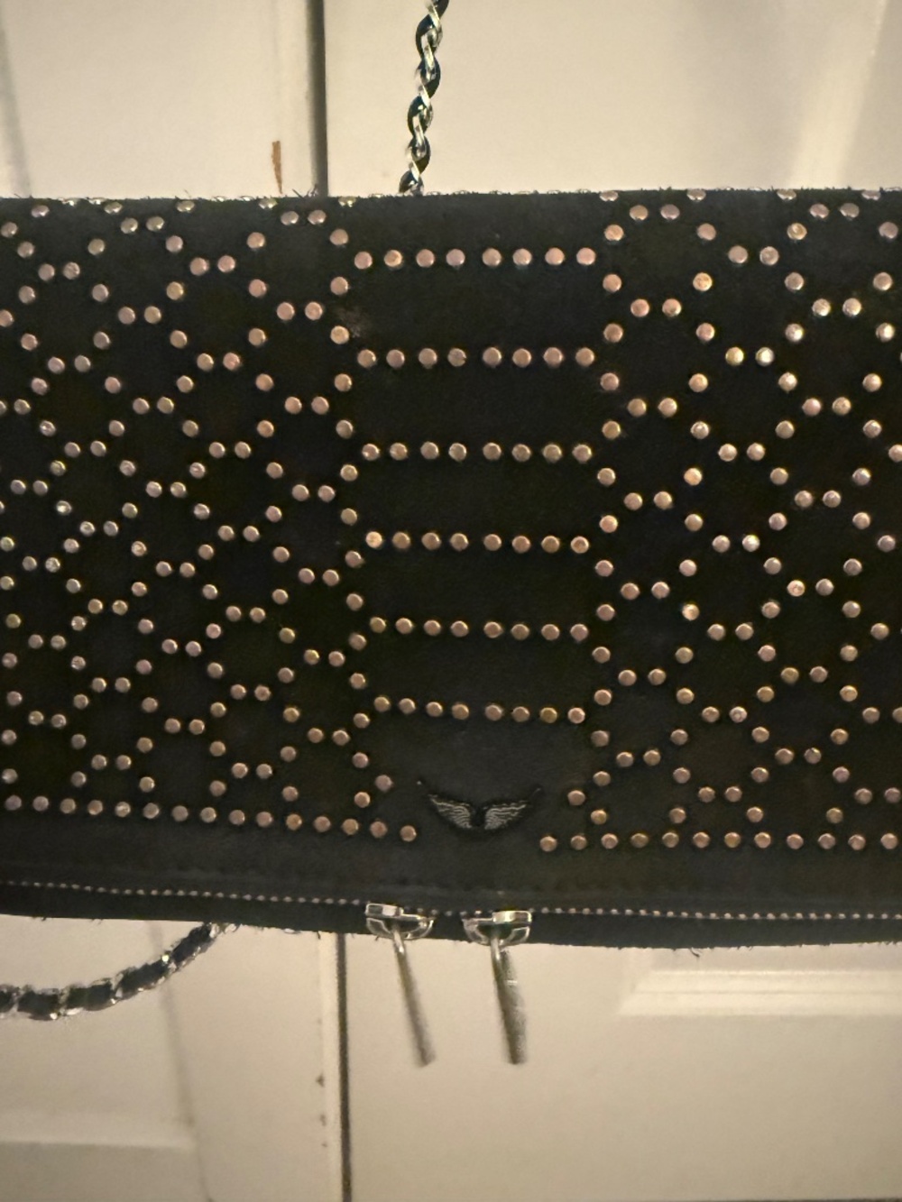 Zadig & Voltaire Rock Studded Suede Bag - Picture 2 of 5